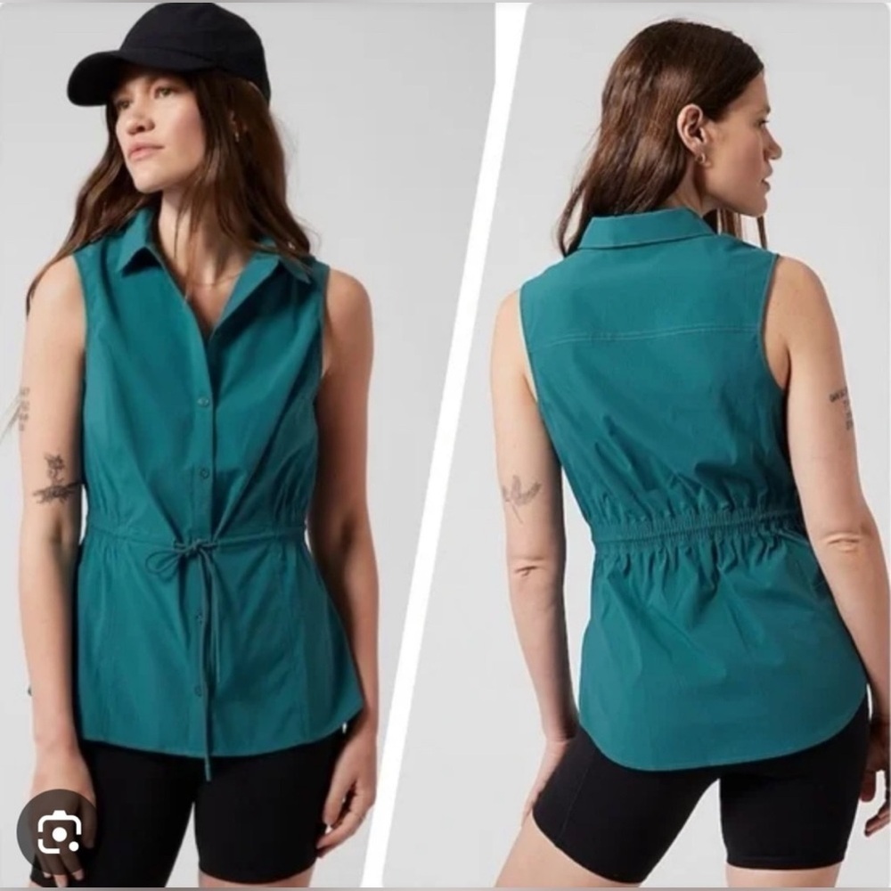 Athleta Levitate Poplin Tank,‎ Size XS